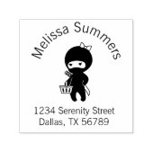 ショッピング忍者ガールピンクアドレス セルフインキングスタンプ (デザイン)