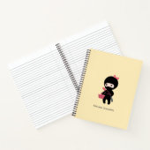 ショッピング忍者ガール名前をカスタムするオンイエロー ノートブック (内部)