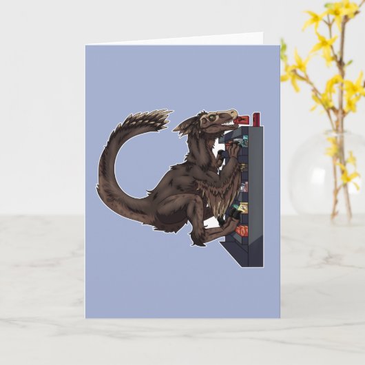 ショッピング恐竜 カード (黄色い花)