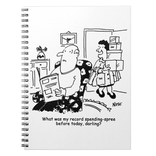 ショッピング旅行。支出の記録。B.店での出費 ノートブック (正面)