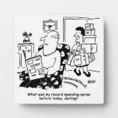 ショッピング旅行。支出の記録。B.店での出費 フォトプラーク (正面)