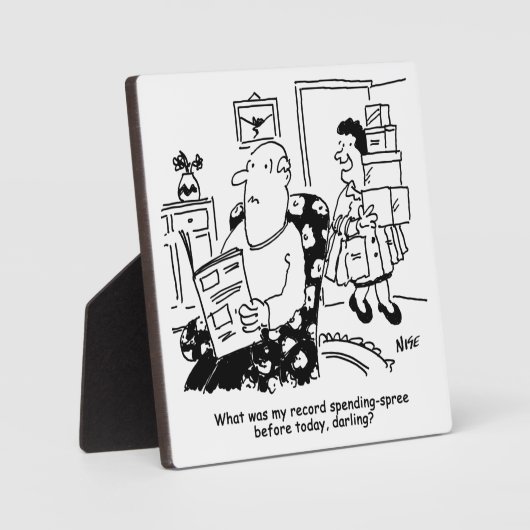 ショッピング旅行。支出の記録。B.店での出費 フォトプラーク (正面)