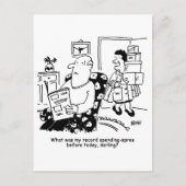 ショッピング旅行。支出の記録。B.店での出費 ポストカード (正面)