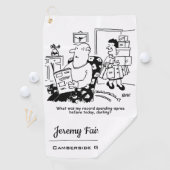 ショッピング旅行。超過支出の記録。おもしろい ゴルフタオル (インサイチュ)