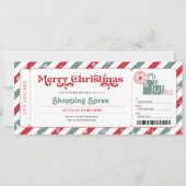 ショッピング日空クリスマスプレゼントチケット伝票 招待状 (正面)