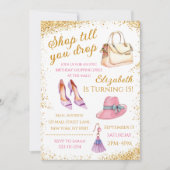 ショッピング祭り誕生日招待状 招待状 (正面)