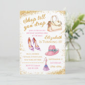 ショッピング祭り誕生日招待状 招待状 (スタンド正面)