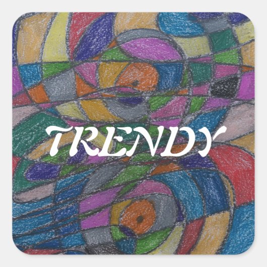 ショッピング素晴らしステッカーPAULA REILLY. スクエアシール (正面)