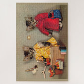 ショッピング虎猫キット及びキャッシャー虎猫キット ジグソーパズル (縦)