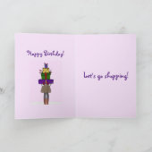 ショッピング誕生日カード サンキューカード (内部)