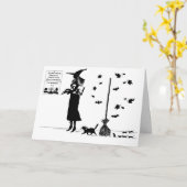 ショッピング魔女 カード (黄色い花)