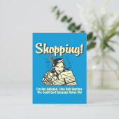 ショッピング：私は中毒ではない ポストカード (スタンド正面)