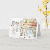 ショッピングinパリのグリーティングカード カード (黄色い花)