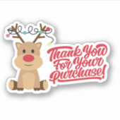 ショッピングSmall Reindeer Christmas シール (正面)