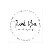 ショッピングWood Art Stampありがとう ラバースタンプ (インプリント)