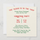 ショップのサンタがゾウに乗ったクリスマスパーティー 招待状 (裏面)