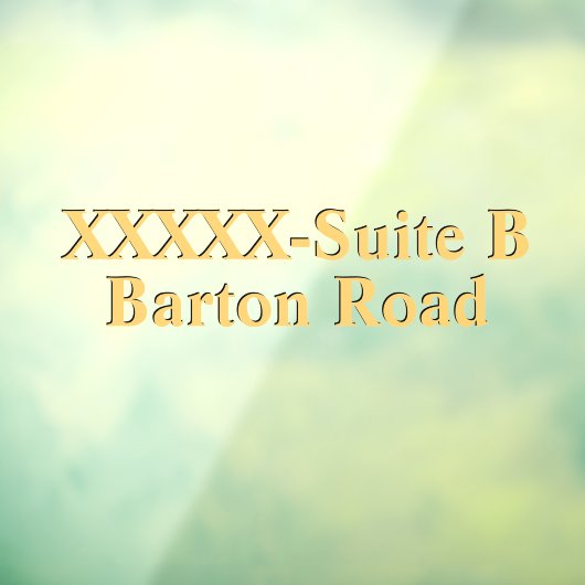 ショップのパーソナライズ通りのアドレス番号金ゴールド黒 ウィンドウサイン (シート3)