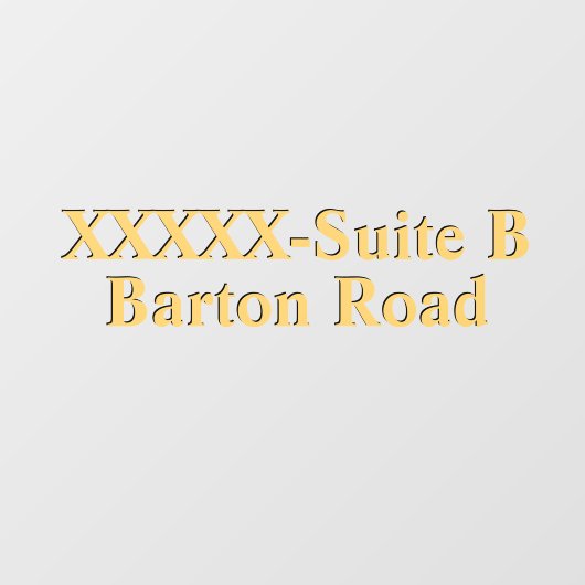 ショップのパーソナライズ通りのアドレス番号金ゴールド黒 ウィンドウサイン (シート)