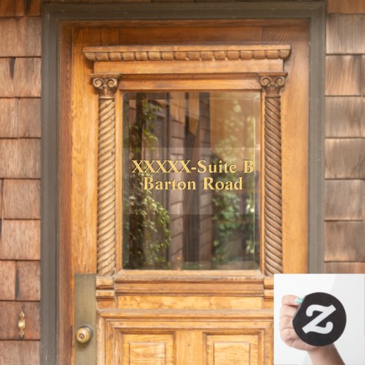 ショップのパーソナライズ通りのアドレス番号金ゴールド黒 ウィンドウサイン (ホームデコレーション)