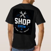 🔩 ショップクルー自動車修理工チーム 🔩 Tシャツ (裏面)