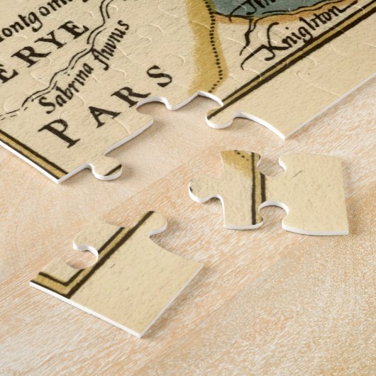 ショップシャー郡イングランド古古古美術家の地図 ジグソーパズル (側面)