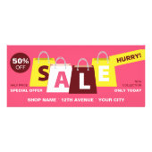 ショップセール割引プロフェッショナルマーケティングチラシ ラックカード (裏面)