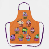 ショップハロウィーンカップケーキエプロン、ハロウィーンカップケーキ エプロン (正面)