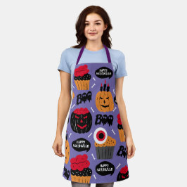 ショップハロウィーンカップケーキエプロン、ハロウィーンベーカーズ エプロン