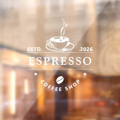 ショップフロント 静電気吸着式 クリアデカールまたはカフェ ウィンドウサイン (シート2)