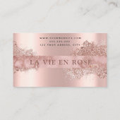 ショップモダングリッターエレガントバラ金ゴールド 名刺 (裏面)