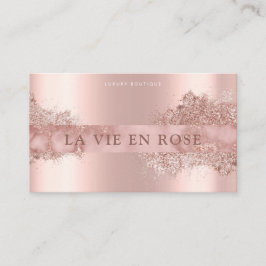 ショップモダングリッターエレガントバラ金ゴールド 名刺