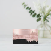 ショップモダングリッターエレガントバラ金ゴールド 名刺 (スタンド正面)