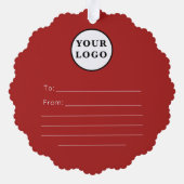 ショップロゴクリスマスプレゼントラベル オーナメントカード (裏面)