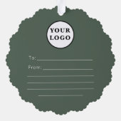 ショップロゴクリスマスプレゼントラベル オーナメントカード (裏面)