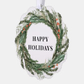 ショップロゴクリスマスプレゼントラベル オーナメントカード (左)