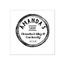 ショップ所有者名差出人住所 ラバースタンプ