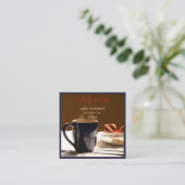 ショップ新聞&グラスカフェバリスタコーヒー スクエア名刺 (スタンド正面)