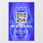 ショップ歓迎QRコードマリン ウィンドウサイン (シート)