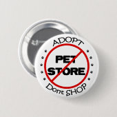 「ショップ禁止を採用」ボタン 缶バッジ (正面&裏面)