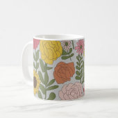 ショップ素晴らしフローラマグ：家とギフトに最適 コーヒーマグカップ (正面左)