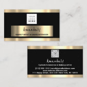 ショップQRコードロゴブラックビジネスカード 名刺 (正面/裏面)