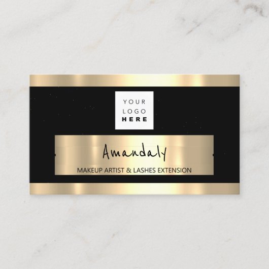 ショップQRコードロゴブラック 名刺 (正面)