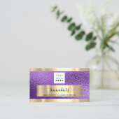 ショップQRコードロゴメタリックピンク 名刺 (スタンド正面)