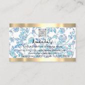 ショップQRコードロゴメタリックフラワー 名刺 (裏面)