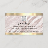 ショップQRコードロゴメタリックライトピンク 名刺 (裏面)