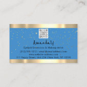 ショップQRコードロゴライトブルーとスター 名刺 (裏面)