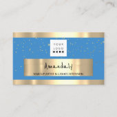 ショップQRコードロゴライトブルーとスター 名刺 (正面)