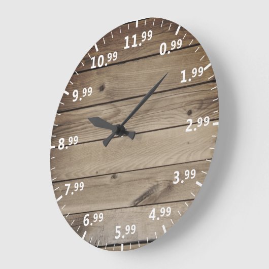 ショッユーモアのあるプ価格クロック – Shopper Time Umous ラージ壁時計 (傾斜)