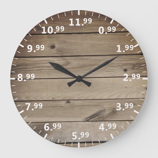 ショッユーモアのあるプ価格クロック – Shopper Time Umous ラージ壁時計 (正面)