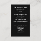 ショッ妊婦のプモダン・ビジネス・カードデザイン 名刺 (裏面)